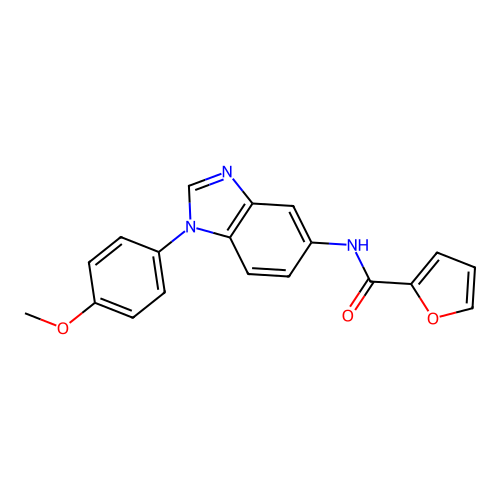 N-[1-(4-methoxyphenyl)-1H-benzimidazol-5-yl]furan-2-carboxamide structure