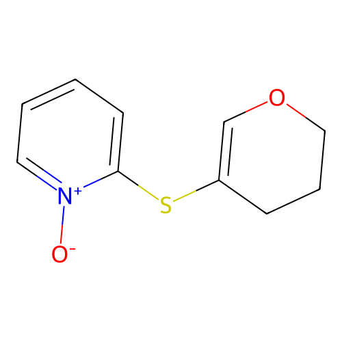2-(3,4-dihydro-2H-pyran-5-ylsulfanyl)pyridine 1-oxide structure