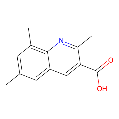 2,6,8-Trimethylquinoline-3-carboxylic acid structure