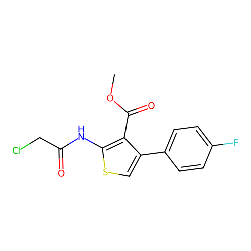 Methyl 2-(2-chloroacetamido)-4-(4-fluorophenyl)thiophene-3-carboxylate structure