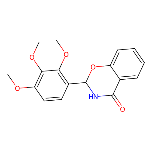 2-(2,3,4-Trimethoxyphenyl)-2,3-dihydro-1,3-benzoxazin-4-one structure