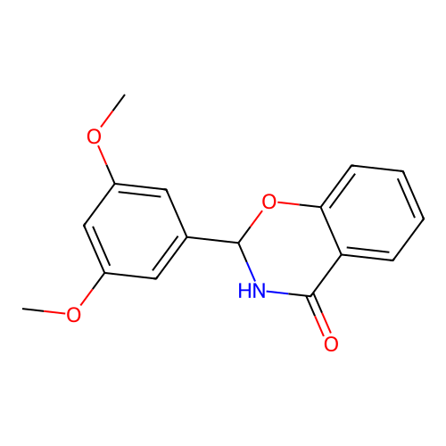 2-(3,5-dimethoxyphenyl)-2,3-dihydro-4H-1,3-benzoxazin-4-one structure