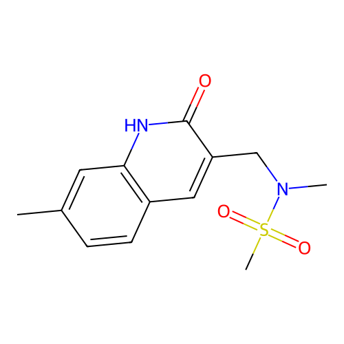 N-methyl-N-[(7-methyl-2-oxo-1H-quinolin-3-yl)methyl]methanesulfonamide structure