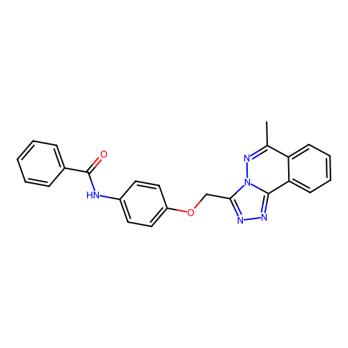 N-{4-[(6-methyl[1,2,4]triazolo[3,4-a]phthalazin-3-yl)methoxy]phenyl}benzamide structure