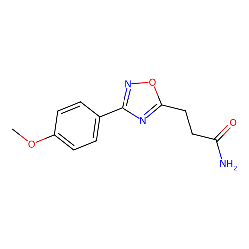 3-[3-(4-Methoxyphenyl)-1,2,4-oxadiazol-5-yl]propanamide structure