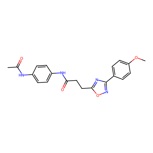 N-(4-acetamidophenyl)-3-(3-(4-methoxyphenyl)-1,2,4-oxadiazol-5-yl)propanamide structure