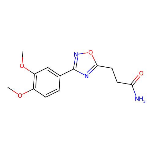 3-[3-(3,4-Dimethoxyphenyl)-1,2,4-oxadiazol-5-yl]propanamide structure