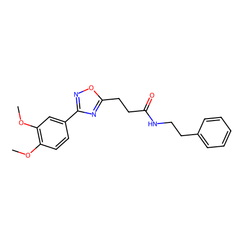 3-(3-(3,4-dimethoxyphenyl)-1,2,4-oxadiazol-5-yl)-N-phenethylpropanamide structure