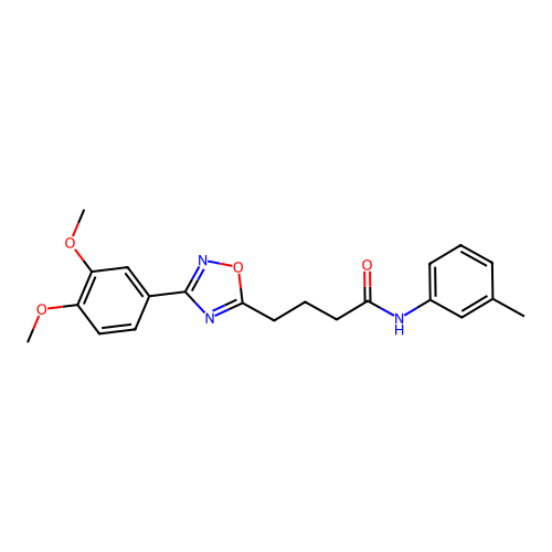 4-[3-(3,4-dimethoxyphenyl)-1,2,4-oxadiazol-5-yl]-N-(3-methylphenyl)butanamide structure