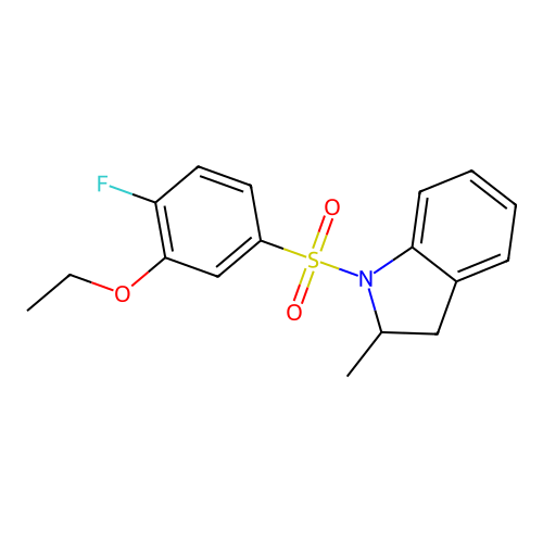 1-[(3-Ethoxy-4-fluorophenyl)sulfonyl]-2-methylindoline structure