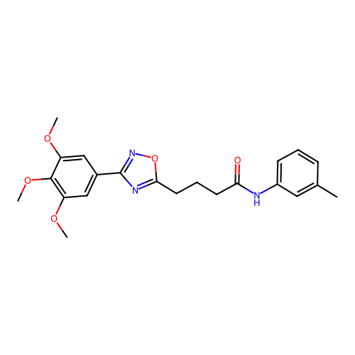N-(3-methylphenyl)-4-[3-(3,4,5-trimethoxyphenyl)-1,2,4-oxadiazol-5-yl]butanamide structure