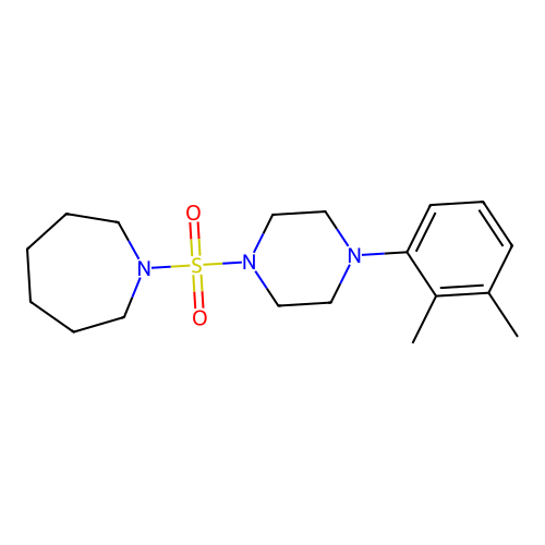 1-[4-(2,3-Dimethylphenyl)piperazin-1-yl]sulfonylazepane structure
