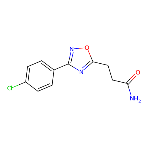 3-[3-(4-Chlorophenyl)-1,2,4-oxadiazol-5-yl]propanamide structure