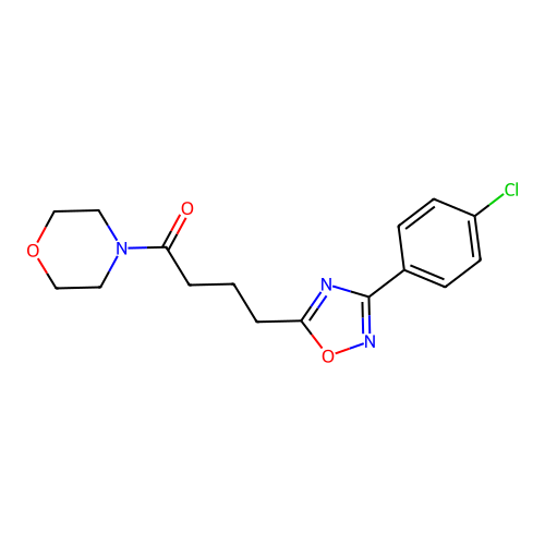 4-[3-(4-Chlorophenyl)-1,2,4-oxadiazol-5-yl]-1-morpholin-4-ylbutan-1-one structure