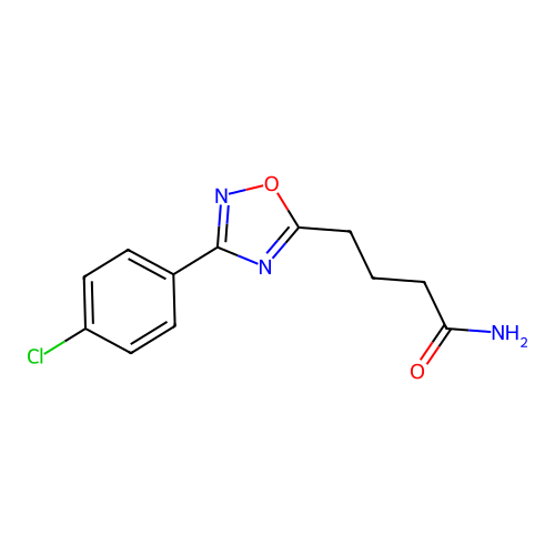 4-[3-(4-Chlorophenyl)-1,2,4-oxadiazol-5-yl]butanamide structure