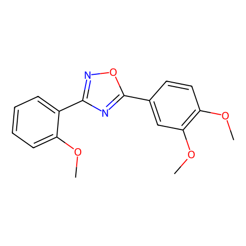 5-(3,4-Dimethoxyphenyl)-3-(2-methoxyphenyl)-1,2,4-oxadiazole structure