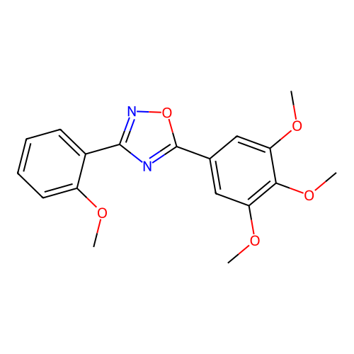 3-(2-Methoxyphenyl)-5-(3,4,5-trimethoxyphenyl)-1,2,4-oxadiazole structure