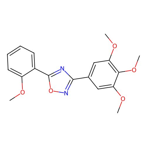 5-(2-Methoxyphenyl)-3-(3,4,5-trimethoxyphenyl)-1,2,4-oxadiazole structure