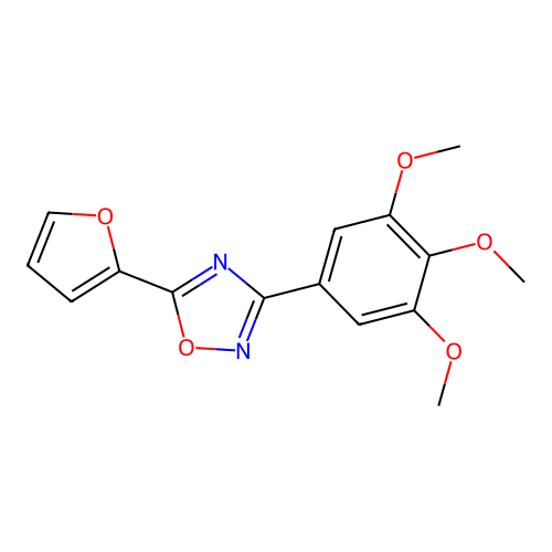 5-(Furan-2-yl)-3-(3,4,5-trimethoxyphenyl)-1,2,4-oxadiazole structure