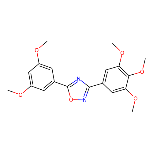 5-(3,5-Dimethoxyphenyl)-3-(3,4,5-trimethoxyphenyl)-1,2,4-oxadiazole structure