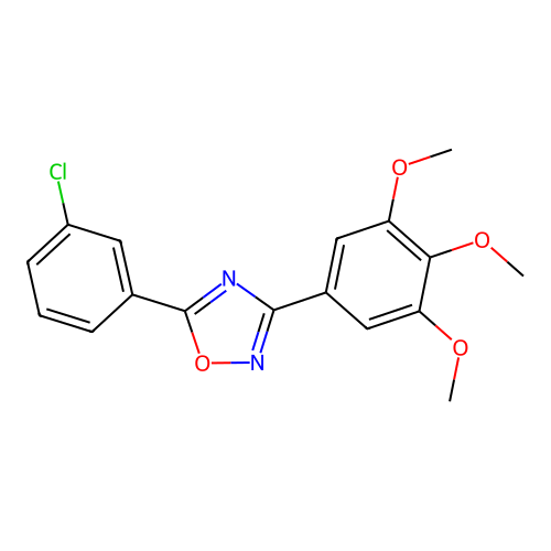 5-(3-Chlorophenyl)-3-(3,4,5-trimethoxyphenyl)-1,2,4-oxadiazole structure
