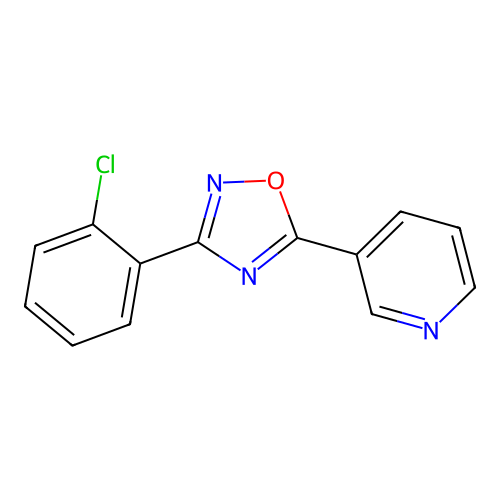 3-(2-Chlorophenyl)-5-pyridin-3-yl-1,2,4-oxadiazole structure