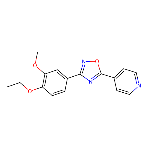 3-(4-Ethoxy-3-methoxyphenyl)-5-pyridin-4-yl-1,2,4-oxadiazole structure