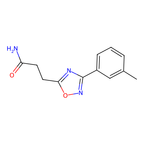3-[3-(3-Methylphenyl)-1,2,4-oxadiazol-5-yl]propanamide structure
