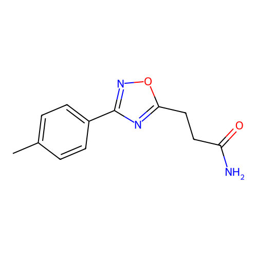 3-[3-(4-Methylphenyl)-1,2,4-oxadiazol-5-yl]propanamide structure