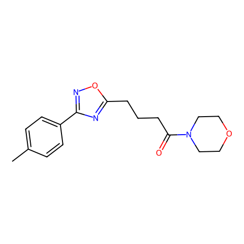 4-[3-(4-Methylphenyl)-1,2,4-oxadiazol-5-yl]-1-morpholin-4-ylbutan-1-one structure