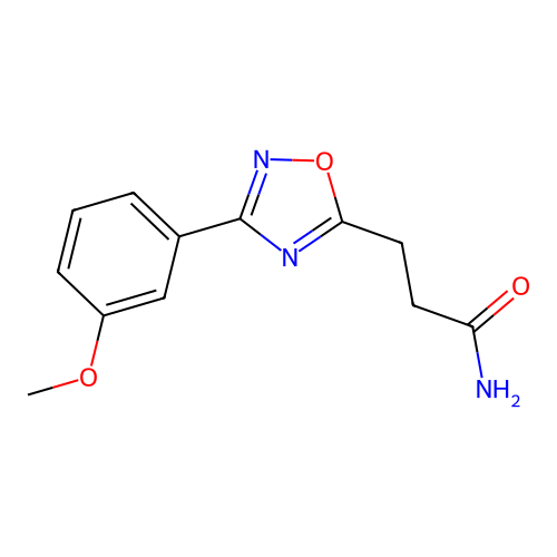 3-[3-(3-Methoxyphenyl)-1,2,4-oxadiazol-5-yl]propanamide structure