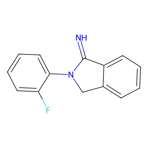 2-(2-fluorophenyl)-3H-isoindol-1-imine structure