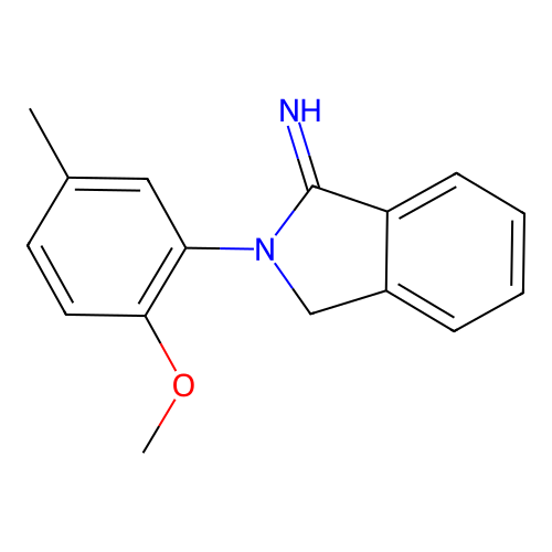 2-(2-Methoxy-5-methylphenyl)-1-isoindolinimine structure