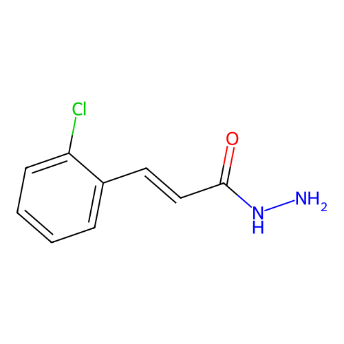 (E)-3-(2-chlorophenyl)prop-2-enehydrazide structure