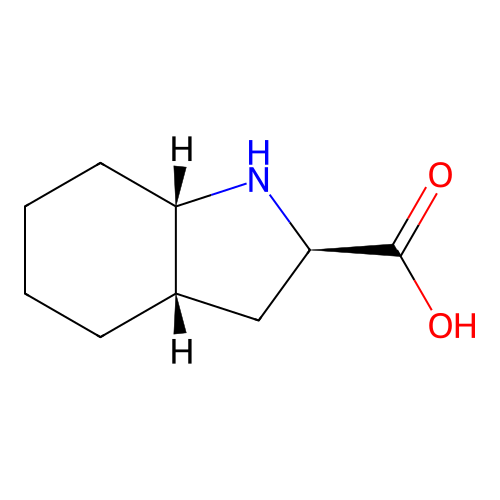 (2R,3aS,7aS)-Octahydro-1H-indole-2-carboxylic acid structure