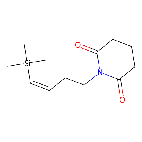 1-[(Z)-4-trimethylsilylbut-3-enyl]piperidine-2,6-dione structure