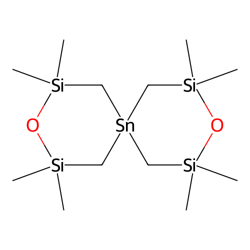 2,2,4,4,8,8,10,10-Octamethyl-3,9-dioxa-2,4,8,10-tetrasila-6-stannaspiro[5.5]undecane structure