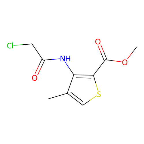 Methyl 3-[(2-chloroacetyl)amino]-4-methyl-2-thiophenecarboxylate structure