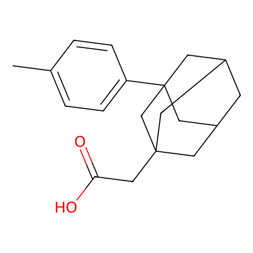 2-[3-(4-Methylphenyl)adamantanyl]acetic acid structure