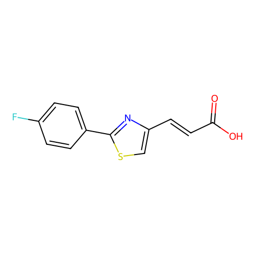 3-[2-(4-Fluorophenyl)-1,3-thiazol-4-yl]prop-2-enoic acid structure