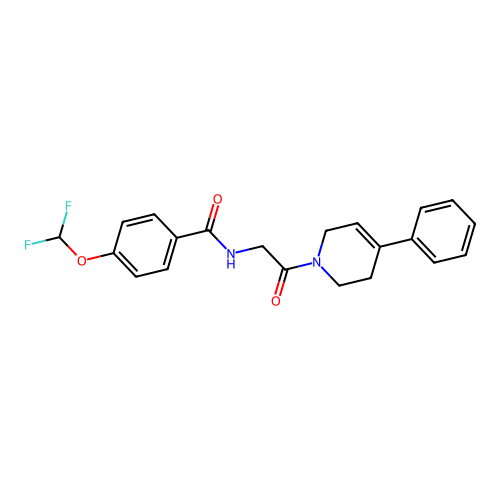 4-(difluoromethoxy)-N-[2-oxo-2-(4-phenyl-3,6-dihydro-2H-pyridin-1-yl)ethyl]benzamide structure