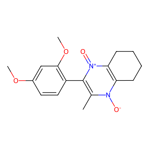 2-(2,4-Dimethoxyphenyl)-3-methyl-5,6,7,8-tetrahydroquinoxaline 1,4-dioxide structure