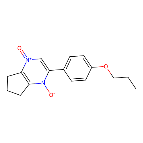 2-(4-propoxyphenyl)-6,7-dihydro-5H-cyclopenta[b]pyrazine 1,4-dioxide structure