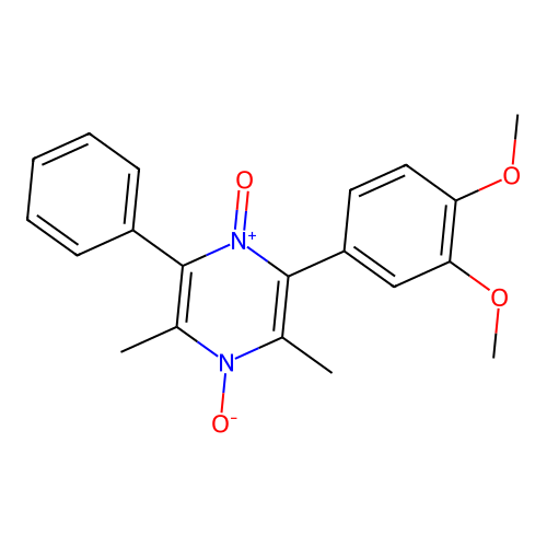 2-(3,4-Dimethoxyphenyl)-3,5-dimethyl-6-phenylpyrazine 1,4-dioxide structure