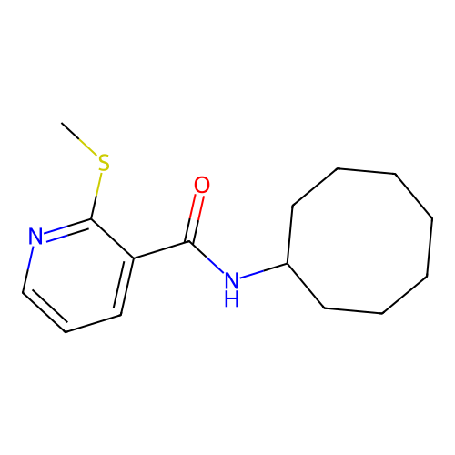 N-cyclooctyl-2-methylsulfanylpyridine-3-carboxamide structure