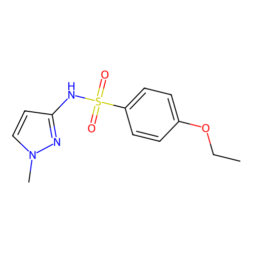 4-ethoxy-N-(1-methylpyrazol-3-yl)benzenesulfonamide structure