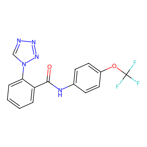 2-(tetrazol-1-yl)-N-[4-(trifluoromethoxy)phenyl]benzamide structure