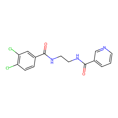 N-[2-[(3,4-dichlorobenzoyl)amino]ethyl]pyridine-3-carboxamide structure