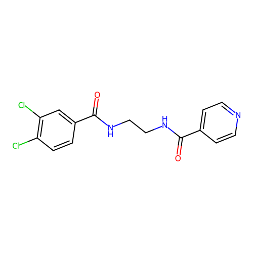 N-{2-[(3,4-dichlorobenzoyl)amino]ethyl}isonicotinamide structure