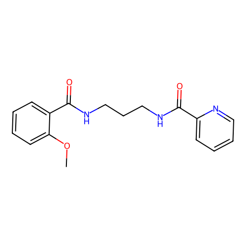 N-[3-[(2-methoxybenzoyl)amino]propyl]pyridine-2-carboxamide structure